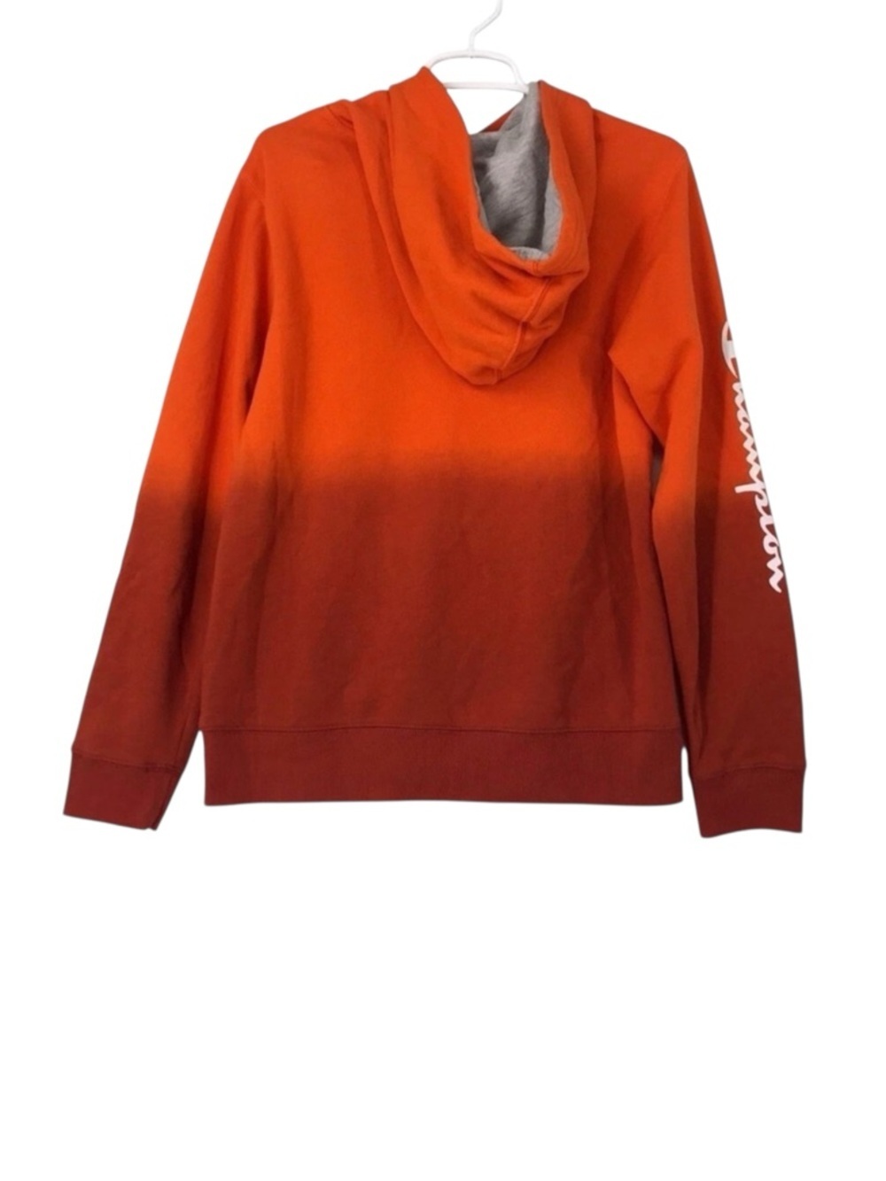 Champion Boys XL Ombre Hoodie Orange Red Fleece NWT - Picture 2 of 8